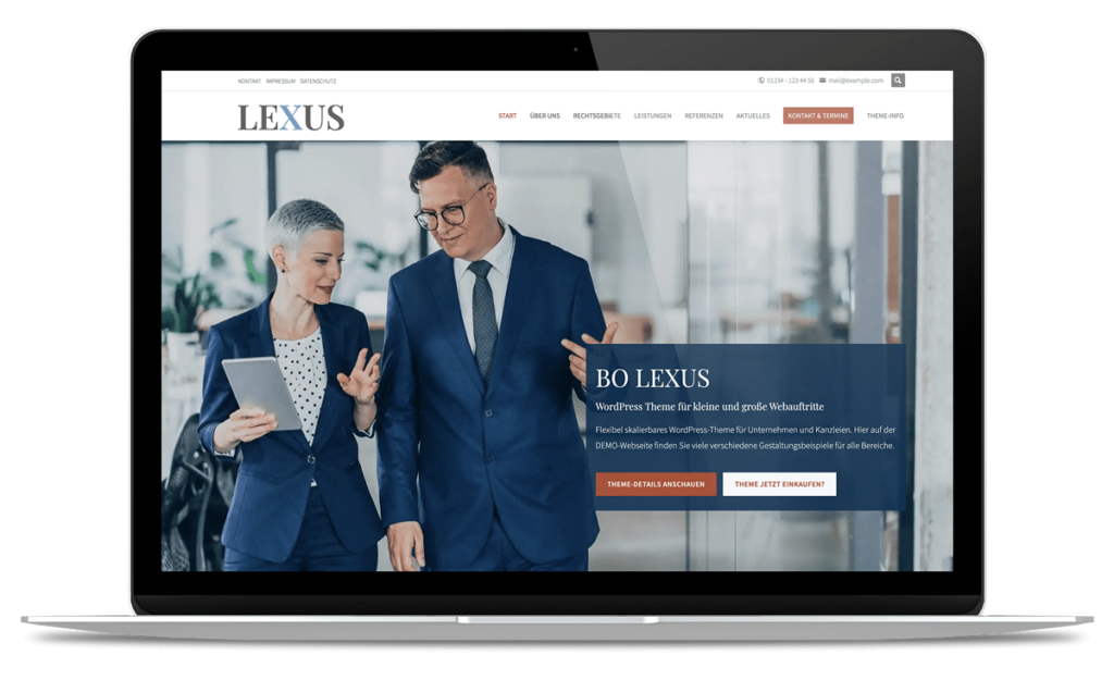 WordPress Theme - BO Lexus für Unternehmen und Kanzleien